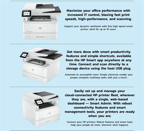 HP LaserJet Pro MFP 4103fdw Printer, 2.7" Color Touchscreen Display, Up to 50ppm Print Speed, Up ...