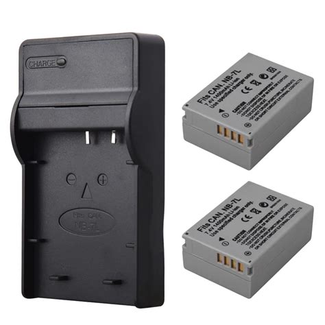 High Quality 2x 1400mah Nb 7l Nb7l Nb 7l Camera Battery 1pc Charger For Canon Powershot G10