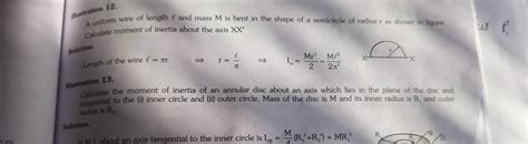 Pliuserration A Uniform Wire Of Length And Mass M Is Bent In The Sh