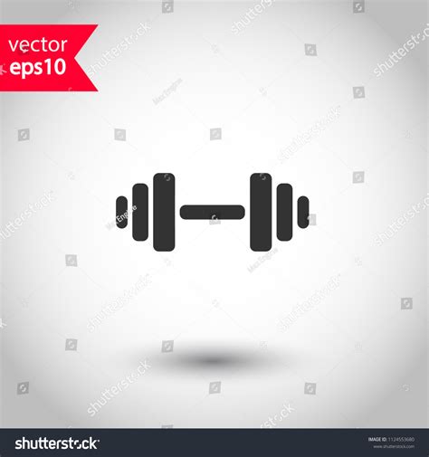 Dumbbell Gym Vector Icon Dumbbell Training Stock Vector Royalty Free