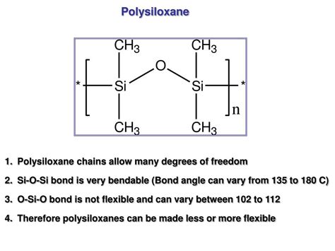 PPT - Polysiloxane chains allow many degrees of freedom PowerPoint ...