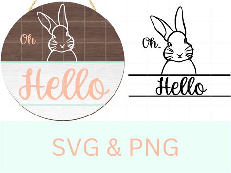 Easter Door Hanger Svg Spring Door Hanger Svg Digital Download Cut