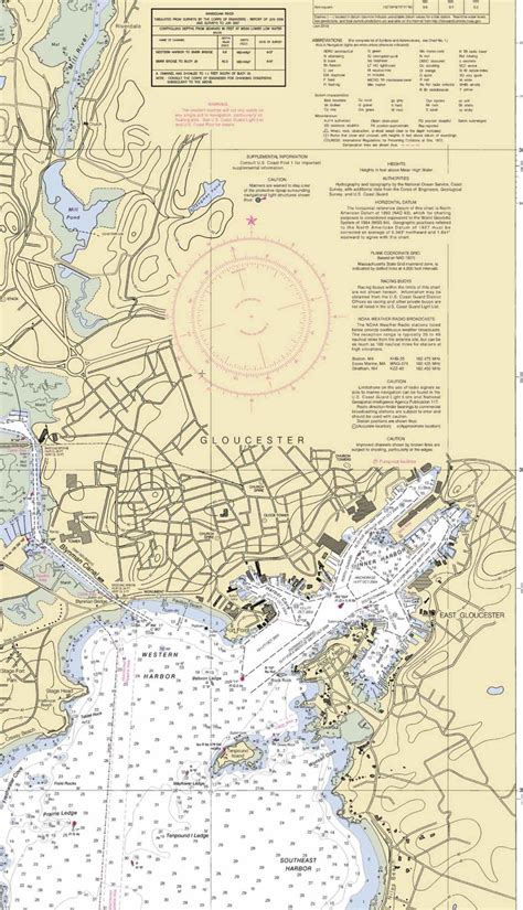 Gloucester Harbor And Annisquam River 2010 Nautical Map Etsy