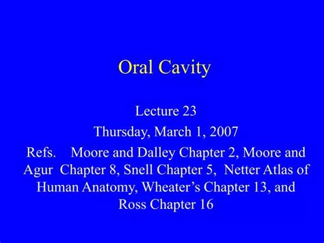 Ppt Oral Cavity Powerpoint Presentation Free Download Id 6243974