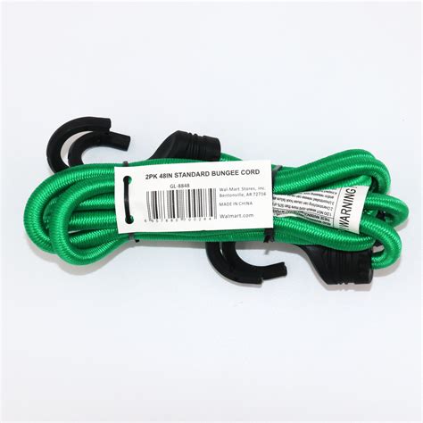 Hyper Tough 2 Pack 48 Inch Standard Bungee Cords Rubber Green Color