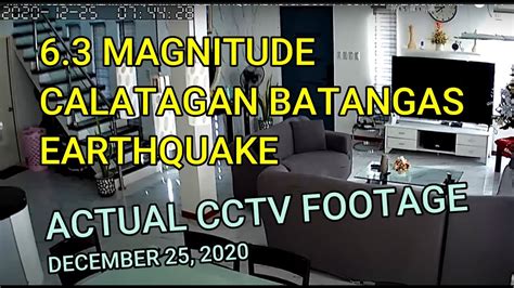 Magnitude Calatagan Batangas Earthquake Actual Cctv Footage In