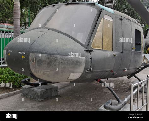 An ex-US forces Bell UH-1 Iroquois helicopter at the War Remnants ...