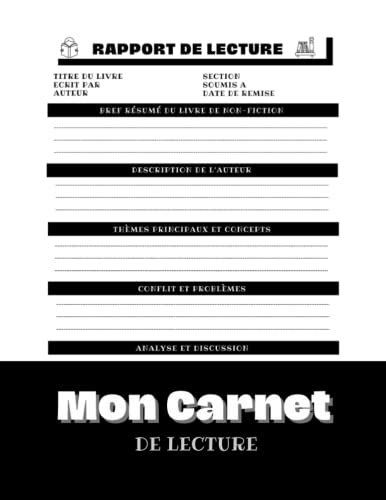 Mon Carnet De Lecture Carnet De Lecteur Lectrice 100 Fiches De