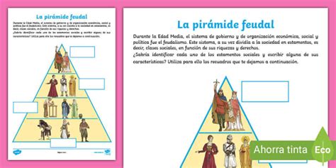 Ficha De Actividad Completa La Pir Mide Feudal Twinkl