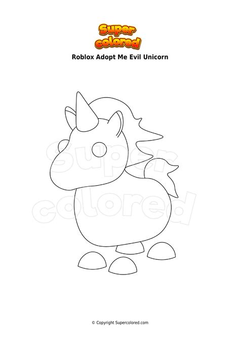 Adopt Me Unicorn Coloring Pages