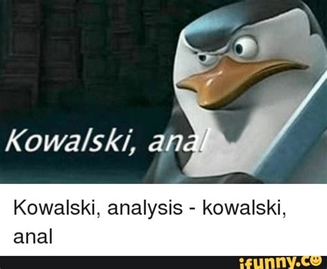 Kowalski An Kowalski Analysis Kowalski Anal IFunny
