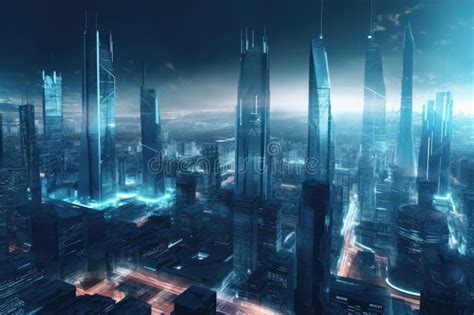 A Futuristic Cityscape With Towering Skyscrapers And Advanced