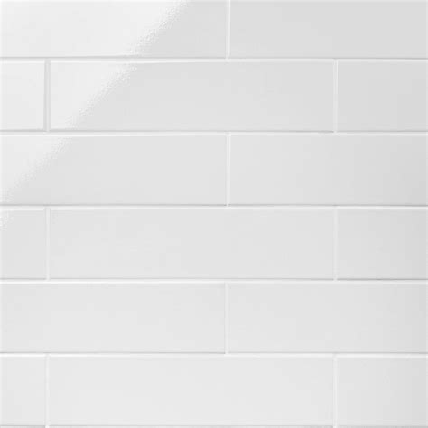 Colorplay White 4 5x18 Glossy Crackled Ceramic Tile Tilebar