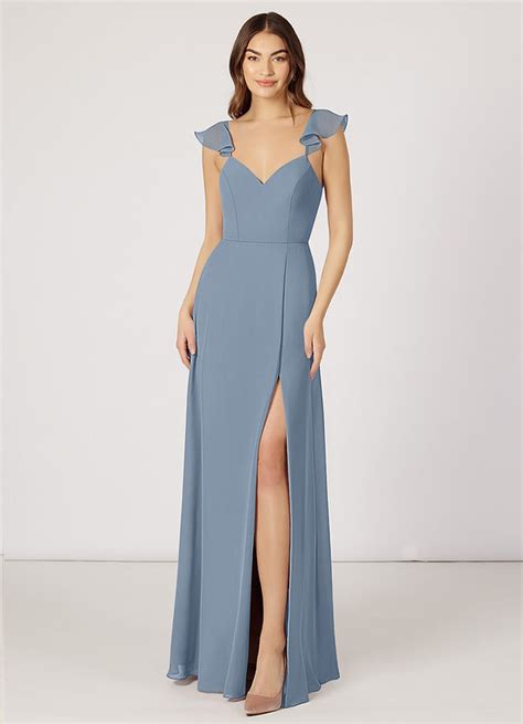 Dusty Blue Azazie Everett Bridesmaid Dresses Azazie