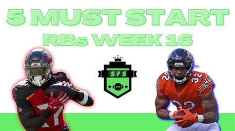 Must Start Running Backs Week Fantasy Football Playoffs