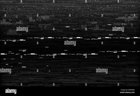 Glitch VHS Black And White Analog Distortion Effect With White Noise