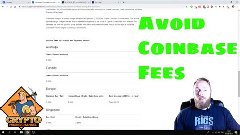 How To Avoid Coinbase Fees Coinbase Fees Explained YouTube