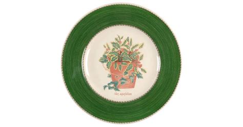 Sarah S Garden Christmas Green Salad Plate By Wedgwood Replacements Ltd