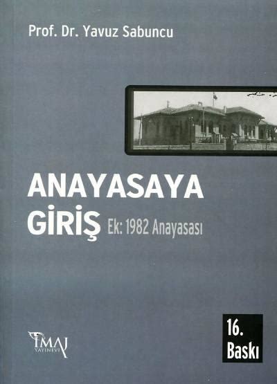 Anayasaya Giri Yavuz Sabuncu Kitap