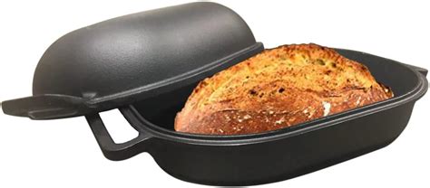 Navaris Bread Loaf Pan With Lid Cast Iron Bread Baking Pan For Bulge Top Or Flat Top Breads