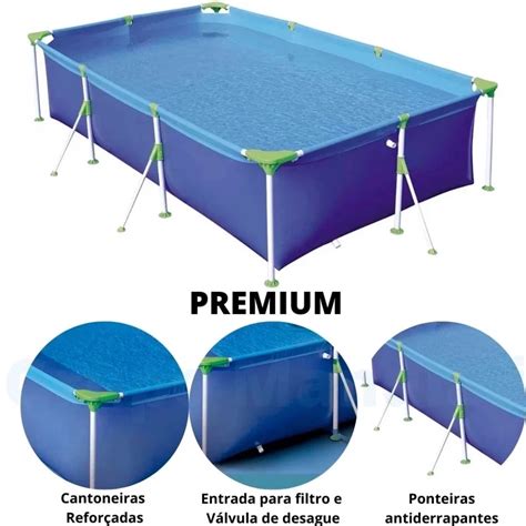 Kit Piscina 3700 L Forro Capa Filtro 110v Peneira Cloro