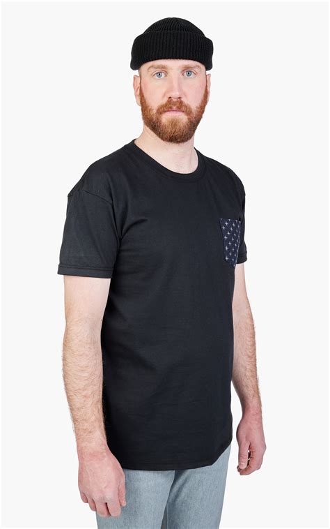 Naked Famous Denim Pocket Tee Kimono Plus Black Cultizm