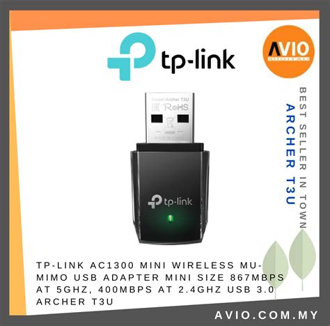 TP LINK Tplink Archer T3U AC1300 Mini Wifi Wireless MU MIMO Mini USB