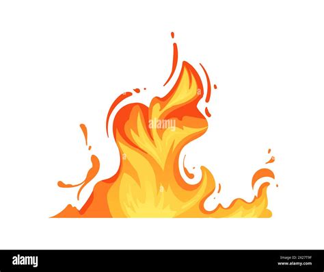 Burning Fire Effect For Campfire Or Magic Vector Illustration Isolated