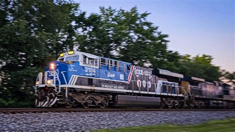 Csx Spirit Of Law Enforcement Locomotive Leads A Coal Train Youtube