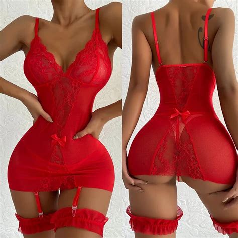 Dames Lingerie Nachtkleding Sexy Vrouwen Kanten Nachtjapon Babydoll