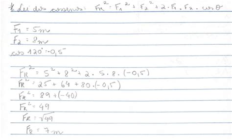 calcule o módulo do vetor resultante do vetor a e b a a 5m b 8m cos