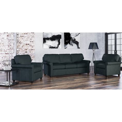 Westland And Birch Menno 3 Piece Leather Living Room Set Wayfair Canada