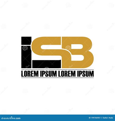 Letter Isb Simple Monogram Logo Icon Design Stock Vector