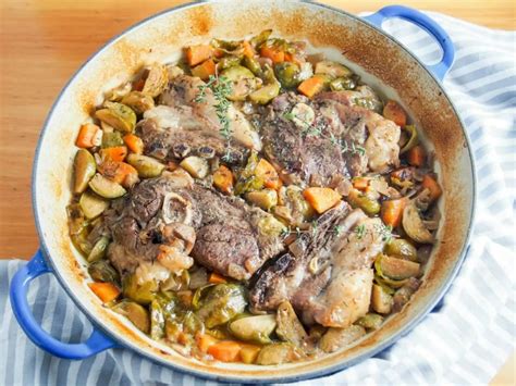 One pot braised lamb shoulder chops and vegetables - Caroline's Cooking