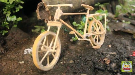 Cara Membuat Miniatur Sepeda Dengan Bahan Bambu Youtube