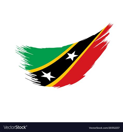 Saint kitts and nevis flag Royalty Free Vector Image