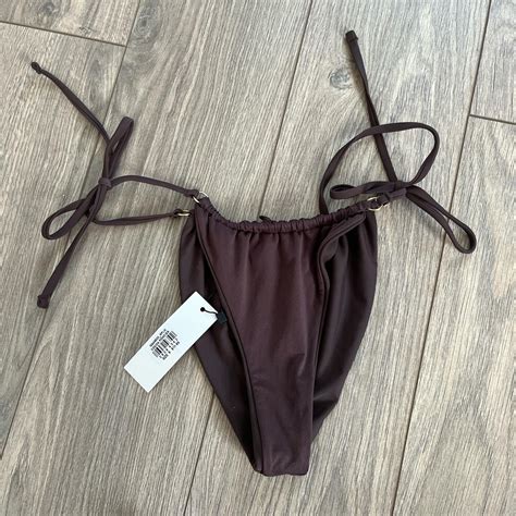 Glassons Brown Adjustable Bikini Bottoms New With Depop