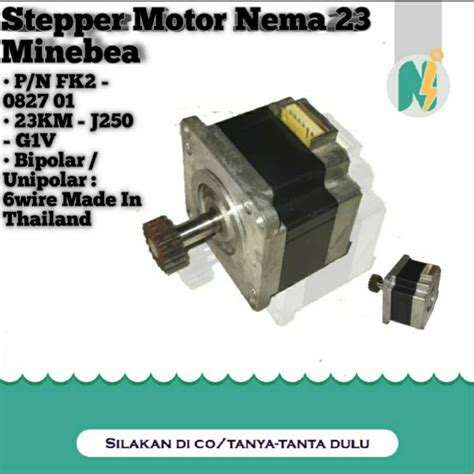 Jual Dinamo Motor Stepper Motor Nema 23 6 Kabel Type 23KM J250 G1V