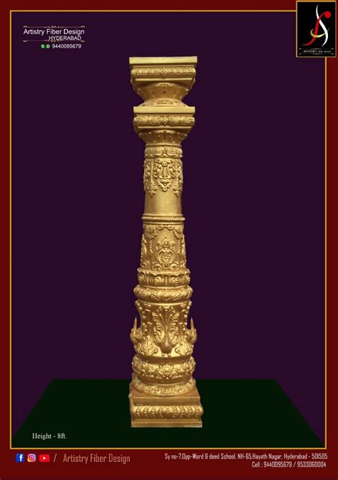 Golden Fiber Wedding Decoration Pillars At Best Price In Rangareddy