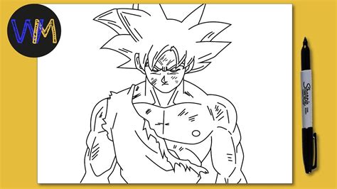 COMO DIBUJAR A GOKU ULTRA INSTINTO HERIDO Sharpie