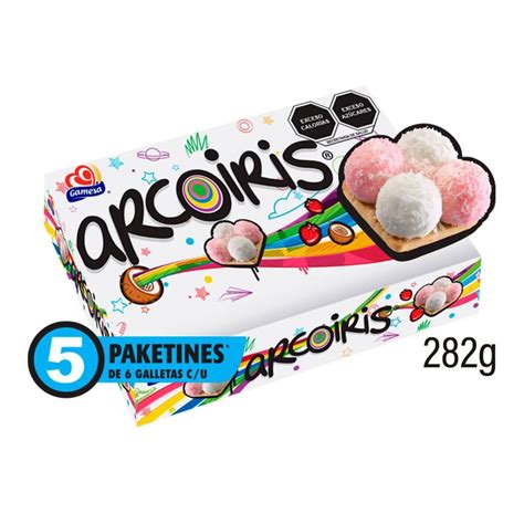 Galletas Gamesa Arcoíris sabor fresa con merengue sabor vainilla 282 g