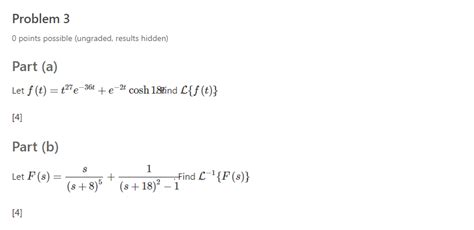 Solved Problem O Points Possible Ungraded Results Chegg