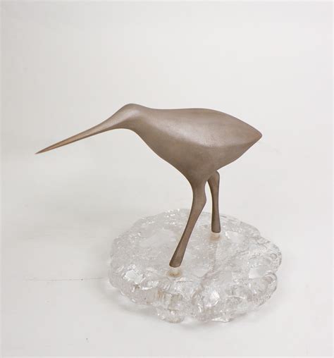 Bird Sculpture By Tapio Wirkkala Glass And Metal For Kultakeskus 1970s