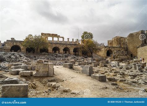 Ancient Ruins Editorial Image Image Of Rhodos Rodos 80819520