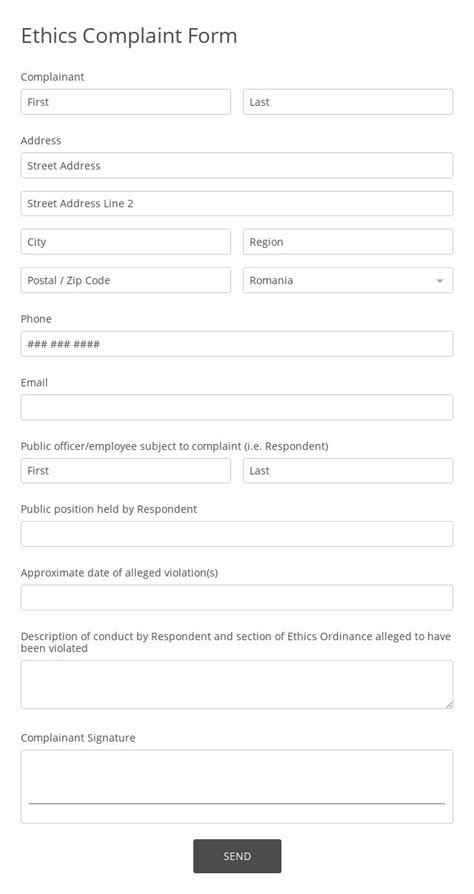 Free Complaint Form Templates Examples Formbuilder