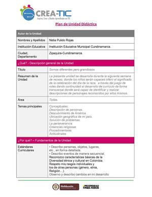 Calaméo Plantilla Completa Plan De Unidad Didáctica 1