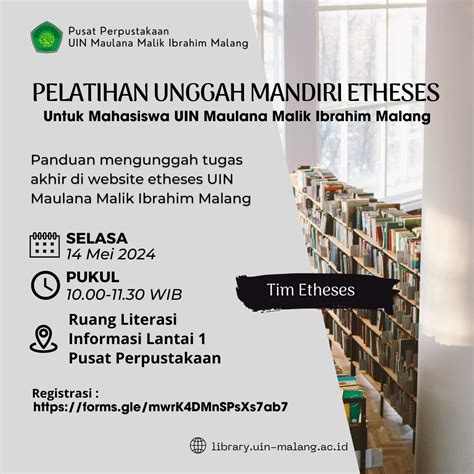 Pelatihan Unggah Mandiri Etheses Perpustakaan Pusat