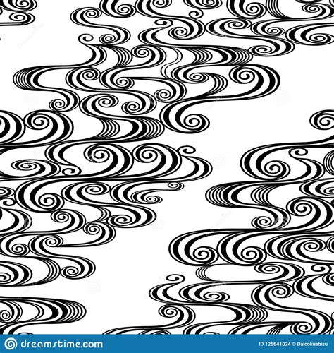 Japanese Style Ripple Pattern Stock Vector Illustration Of Arts Culture 125641024