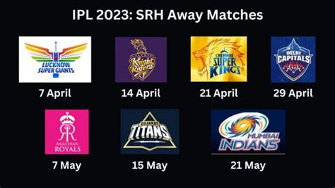 Ipl 2023 Srh Schedule Sunrisers Hyderabad Fixtures Date Time Venue