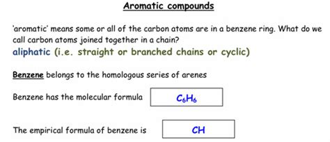 Aromatic Compounds Flashcards Quizlet